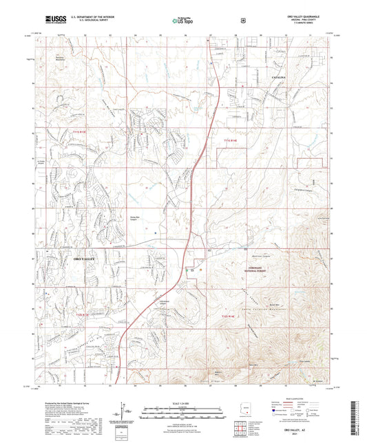 Oro Valley Arizona US Topo Map Image