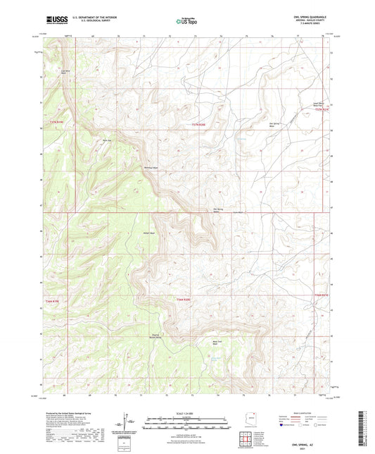 Owl Spring Arizona US Topo Map Image