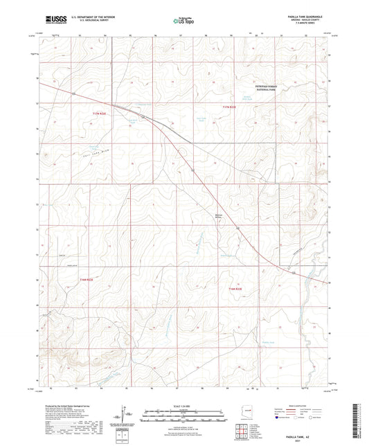 Padilla Tank Arizona US Topo Map Image