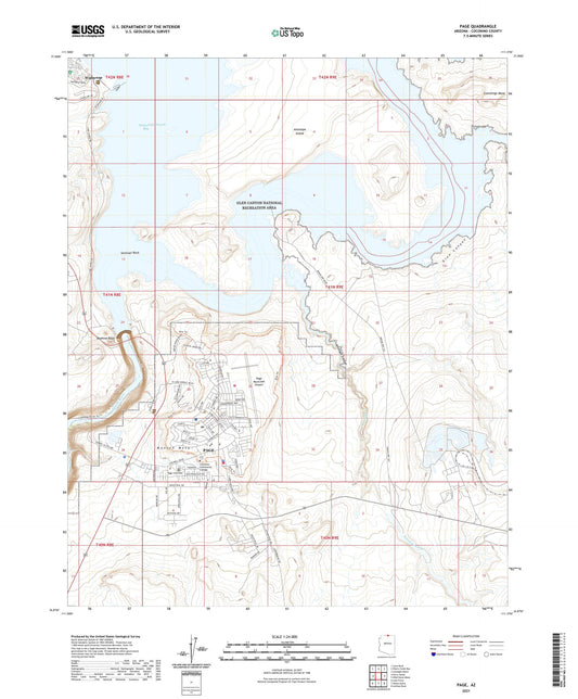 Page Arizona US Topo Map Image