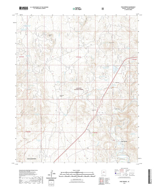 Page Springs Arizona US Topo Map Image