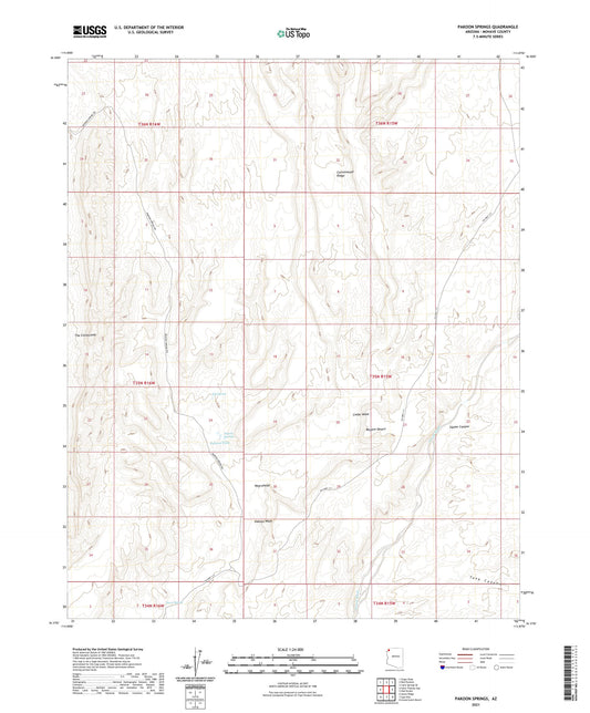 Pakoon Springs Arizona US Topo Map Image