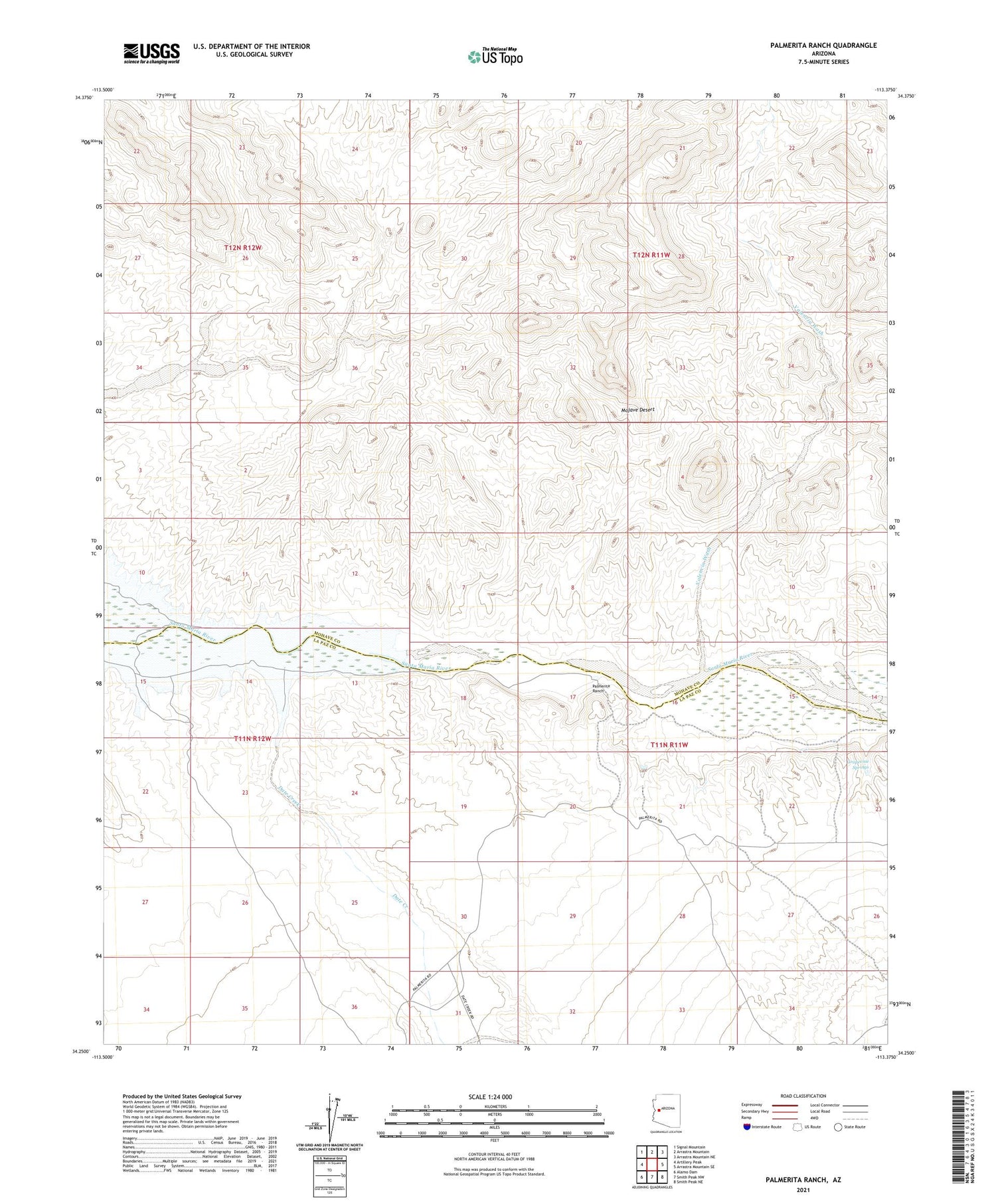 Palmerita Ranch Arizona US Topo Map Image