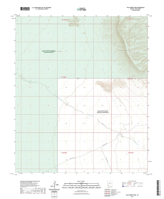 Palo Verde Camp Arizona US Topo Map Image