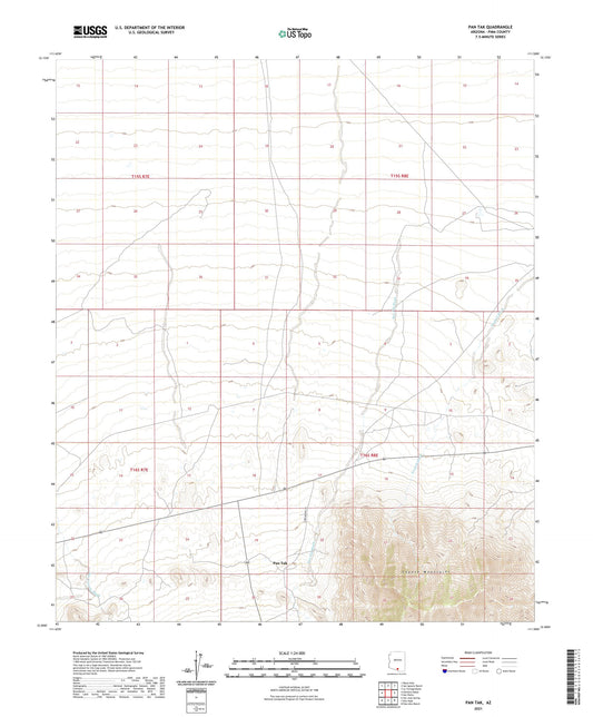 Pan Tak Arizona US Topo Map Image