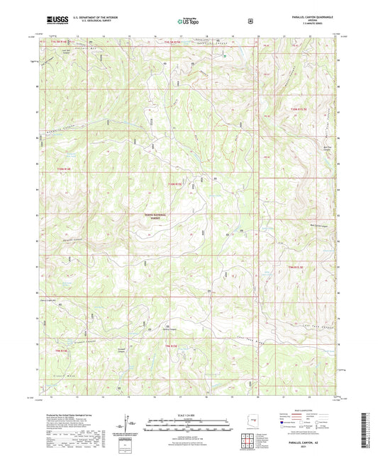 Parallel Canyon Arizona US Topo Map Image