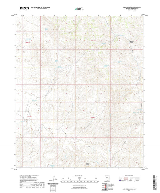 Park Creek Cabins Arizona US Topo Map Image