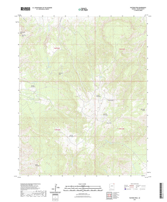 Pastora Peak Arizona US Topo Map Image