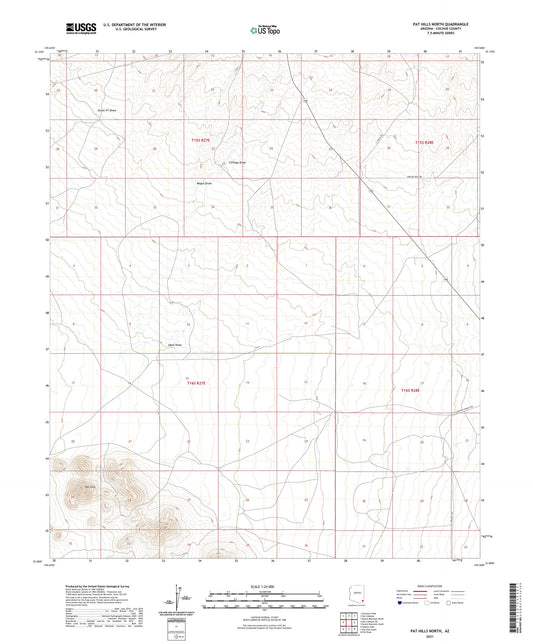 Pat Hills North Arizona US Topo Map Image