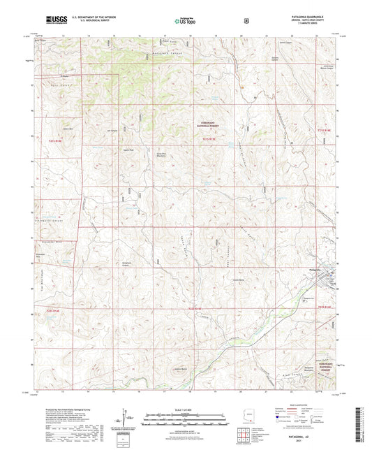 Patagonia Arizona US Topo Map Image