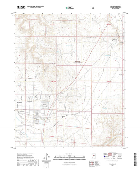 Paulden Arizona US Topo Map Image