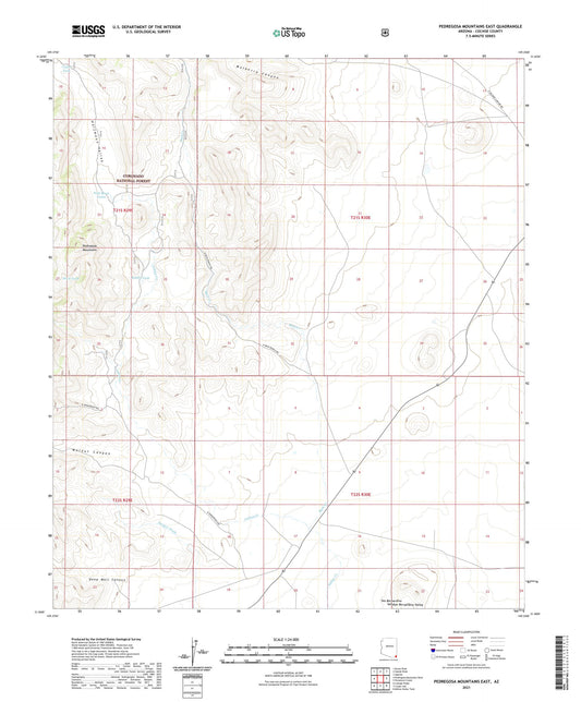 Pedregosa Mountains East Arizona US Topo Map Image