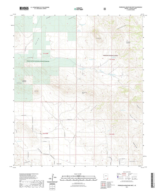 Pedregosa Mountains West Arizona US Topo Map Image