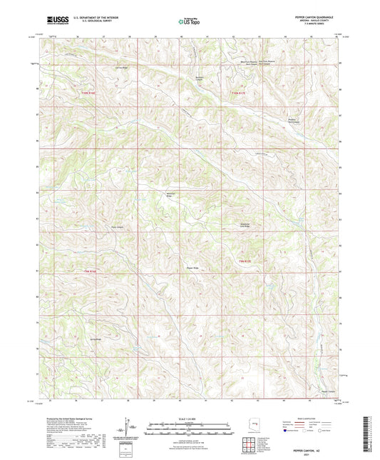 Pepper Canyon Arizona US Topo Map Image