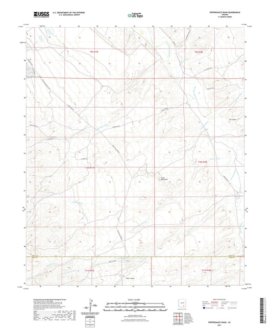 Peppersauce Wash Arizona US Topo Map Image