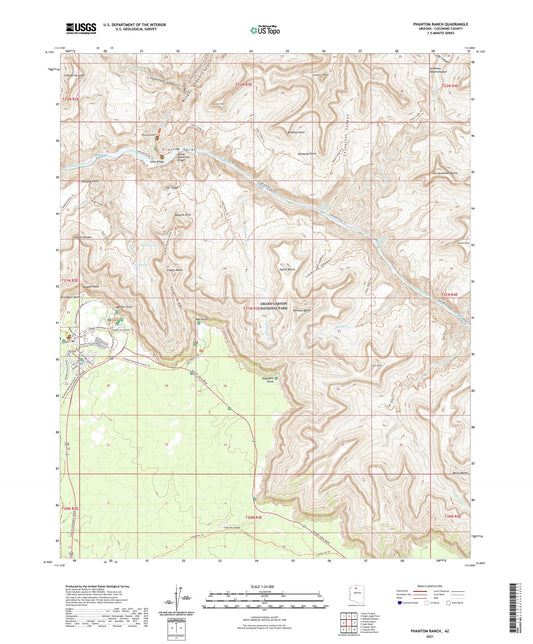 Phantom Ranch Arizona US Topo Map Image