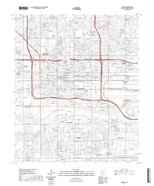 Phoenix Arizona US Topo Map Image