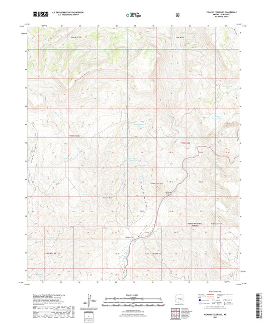 Picacho Colorado Arizona US Topo Map Image