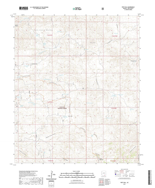 Piety Hill Arizona US Topo Map Image