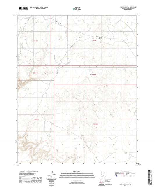 Pillow Mountain Arizona US Topo Map Image