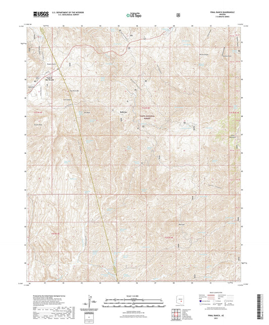 Pinal Ranch Arizona US Topo Map Image
