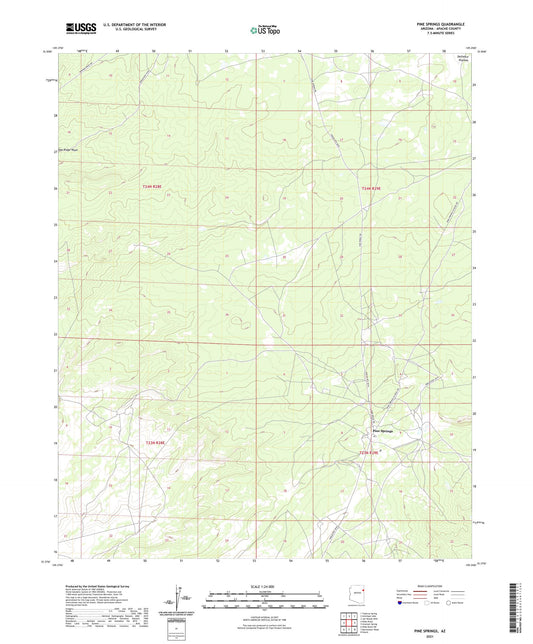 Pine Springs Arizona US Topo Map Image