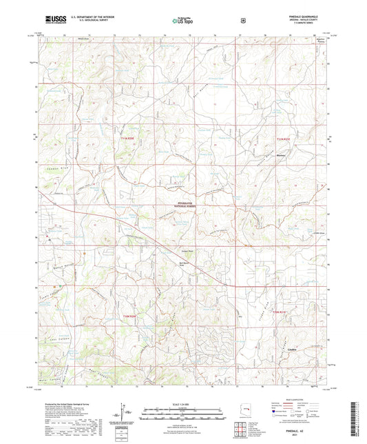 Pinedale Arizona US Topo Map Image