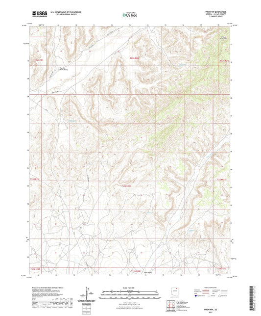 Pinon NW Arizona US Topo Map Image