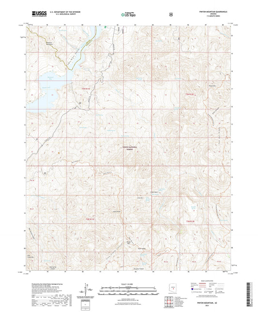 Pinyon Mountain Arizona US Topo Map Image