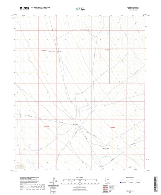 Pisinimo Arizona US Topo Map Image