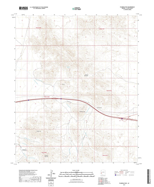 Plomosa Pass Arizona US Topo Map Image