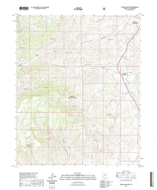 Poland Junction Arizona US Topo Map Image