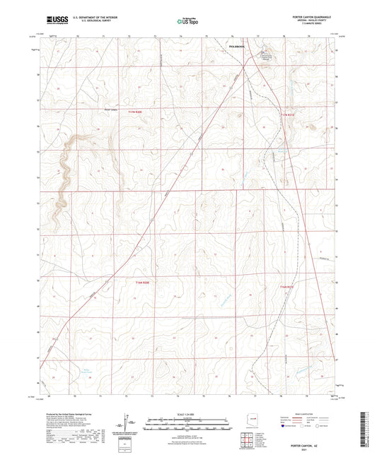 Porter Canyon Arizona US Topo Map Image