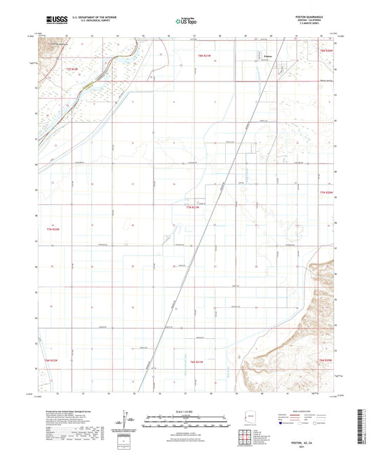 Poston Arizona US Topo Map Image