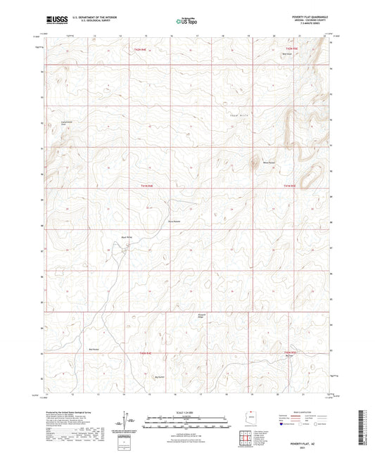 Poverty Flat Arizona US Topo Map Image