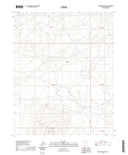 Preston Mesa North Arizona US Topo Map Image