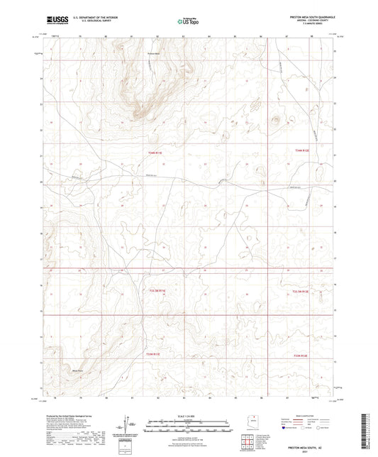 Preston Mesa South Arizona US Topo Map Image