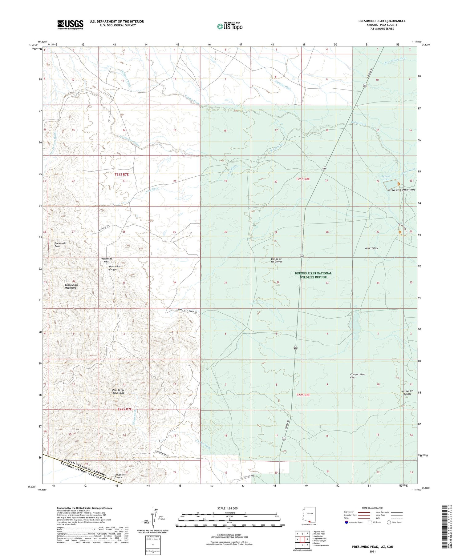 Presumido Peak Arizona US Topo Map Image