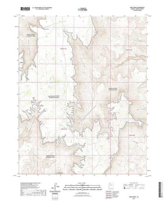Price Point Arizona US Topo Map Image