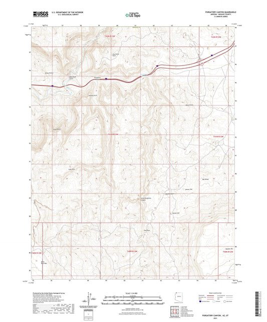 Purgatory Canyon Arizona US Topo Map Image