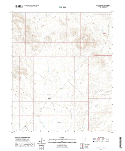 Quail Spring Wash Arizona US Topo Map Image