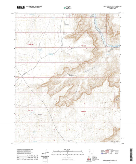 Quartermaster Canyon Arizona US Topo Map Image