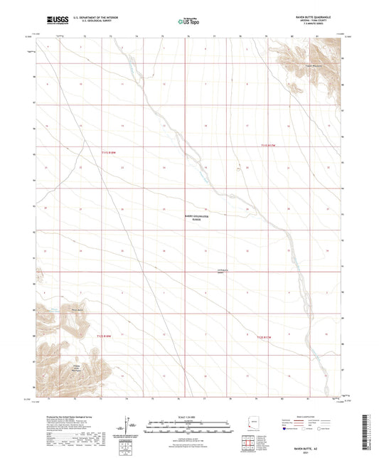 Raven Butte Arizona US Topo Map Image