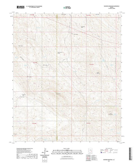 Rawhide Mountain Arizona US Topo Map Image