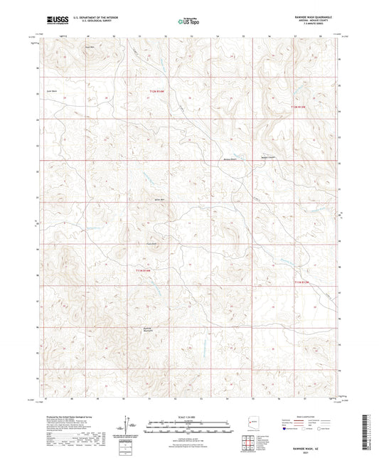 Rawhide Wash Arizona US Topo Map Image