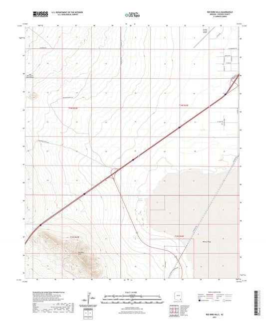 Red Bird Hills Arizona US Topo Map Image