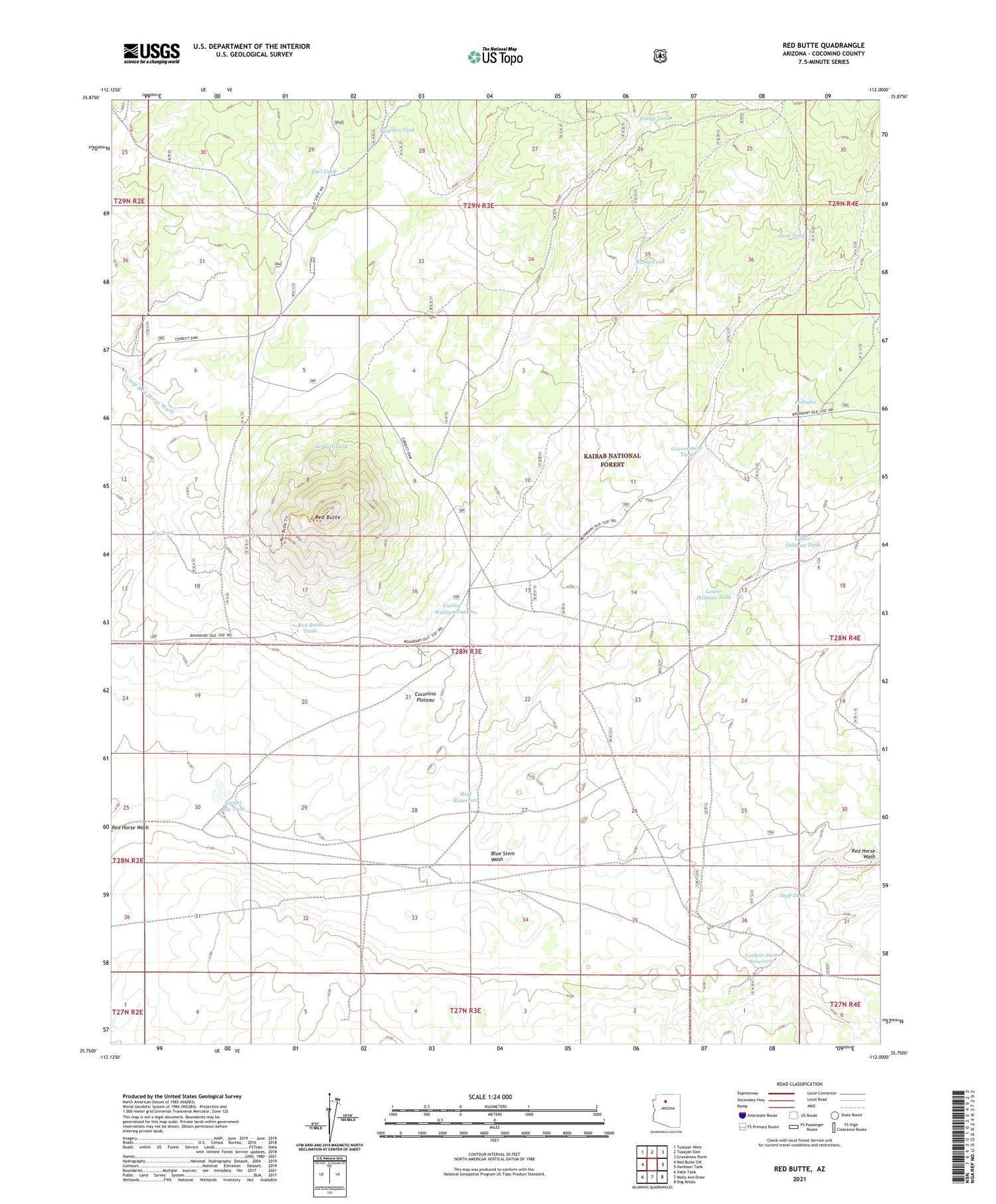 Red Butte Arizona US Topo Map Image