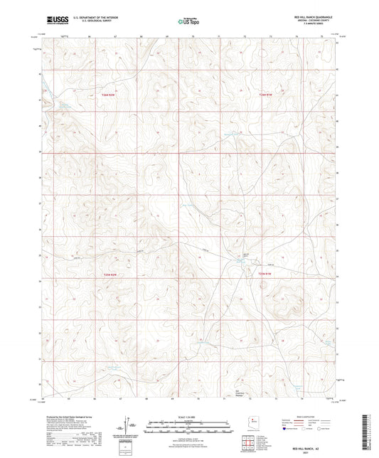 Red Hill Ranch Arizona US Topo Map Image