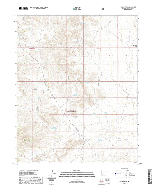 Red Mountain Arizona US Topo Map Image