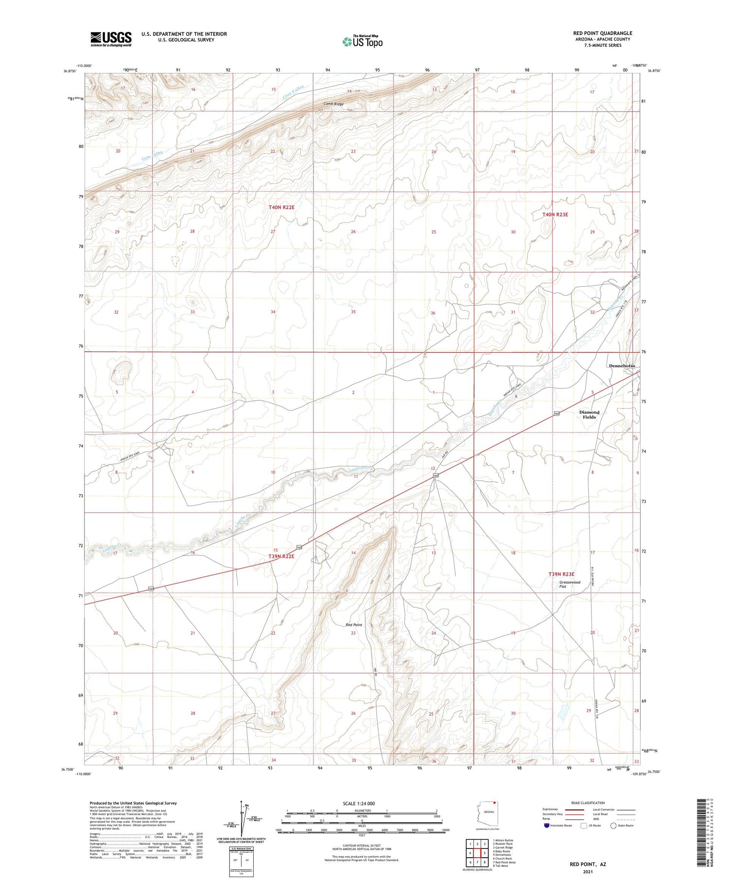 Red Point Arizona US Topo Map Image
